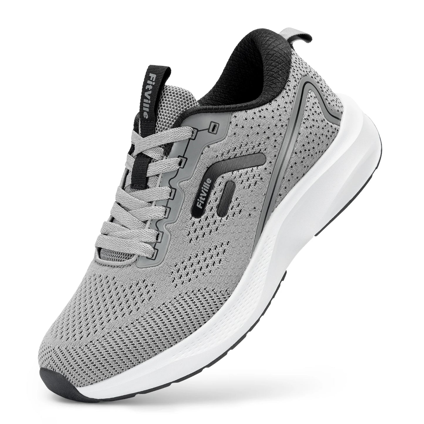 FitVille Men's Breathable Lightweight Running Shoes for Wide Feet