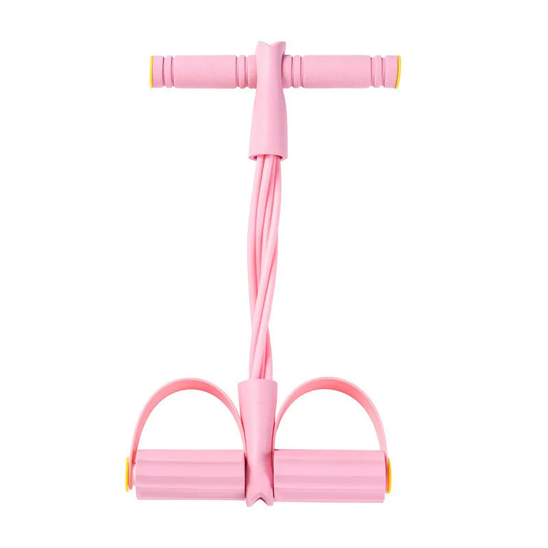 Natural Rubber Pedal Resistance Bands With Handles For Fitness