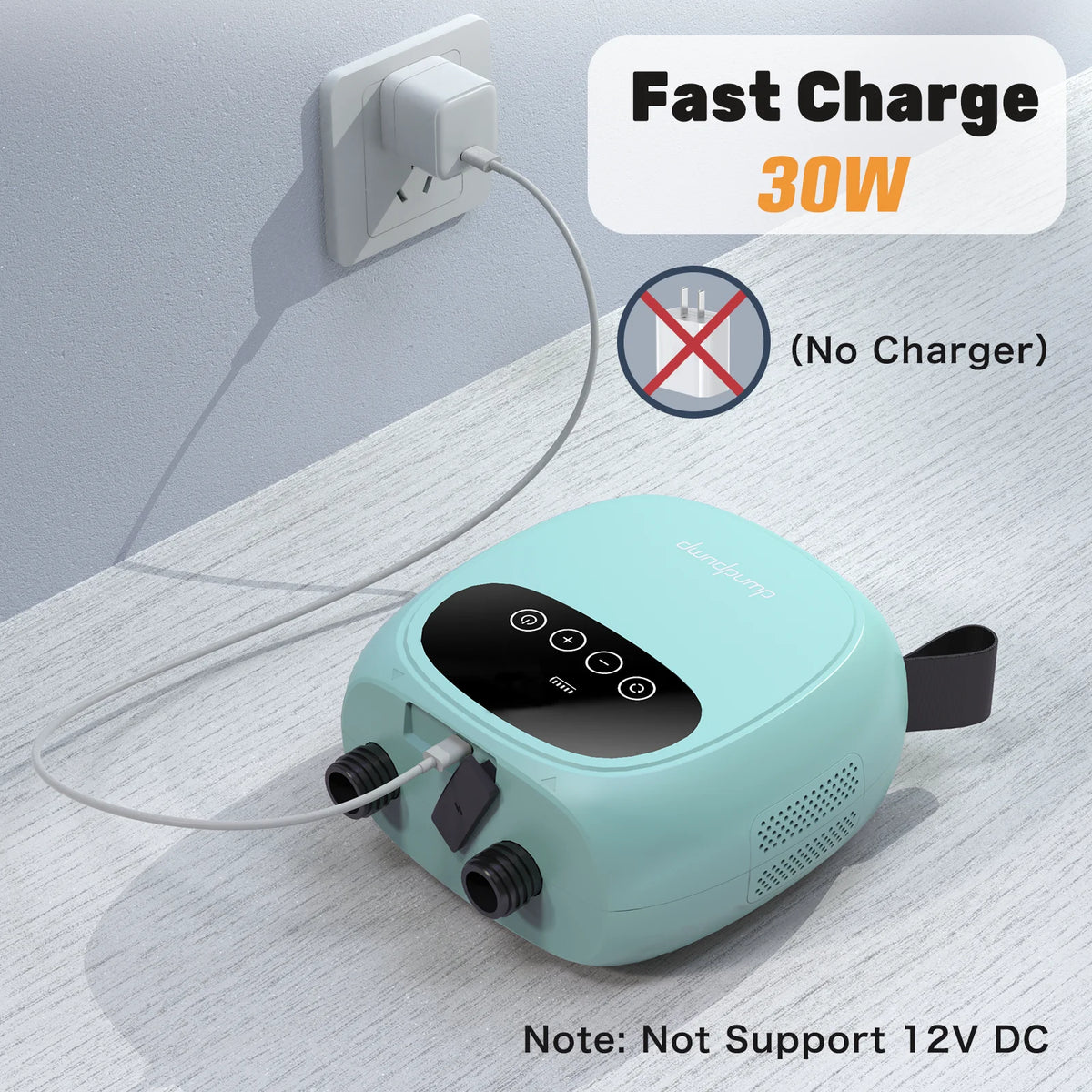 Dwndpump Electric SUP Pump With Battery 20PSI Inflator