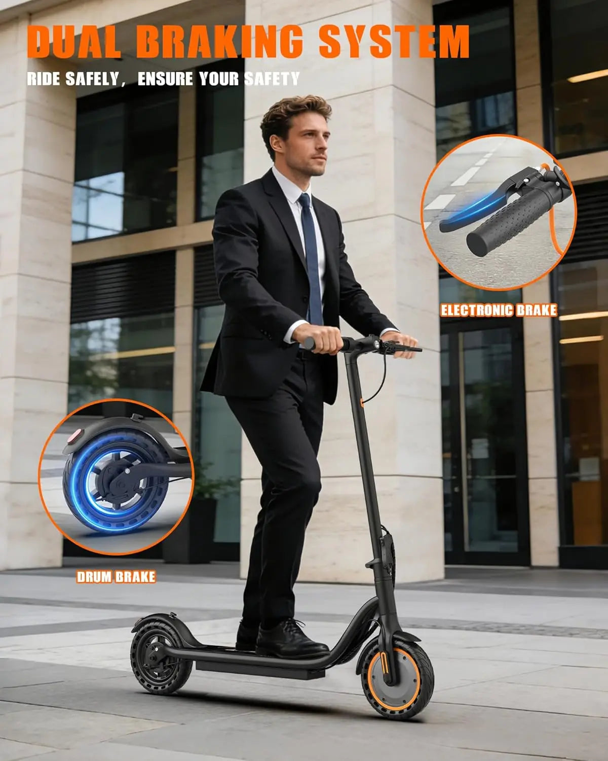 Maxshot Adult Electric Scooter 350W Motor Foldable E-Scooter For Commuting