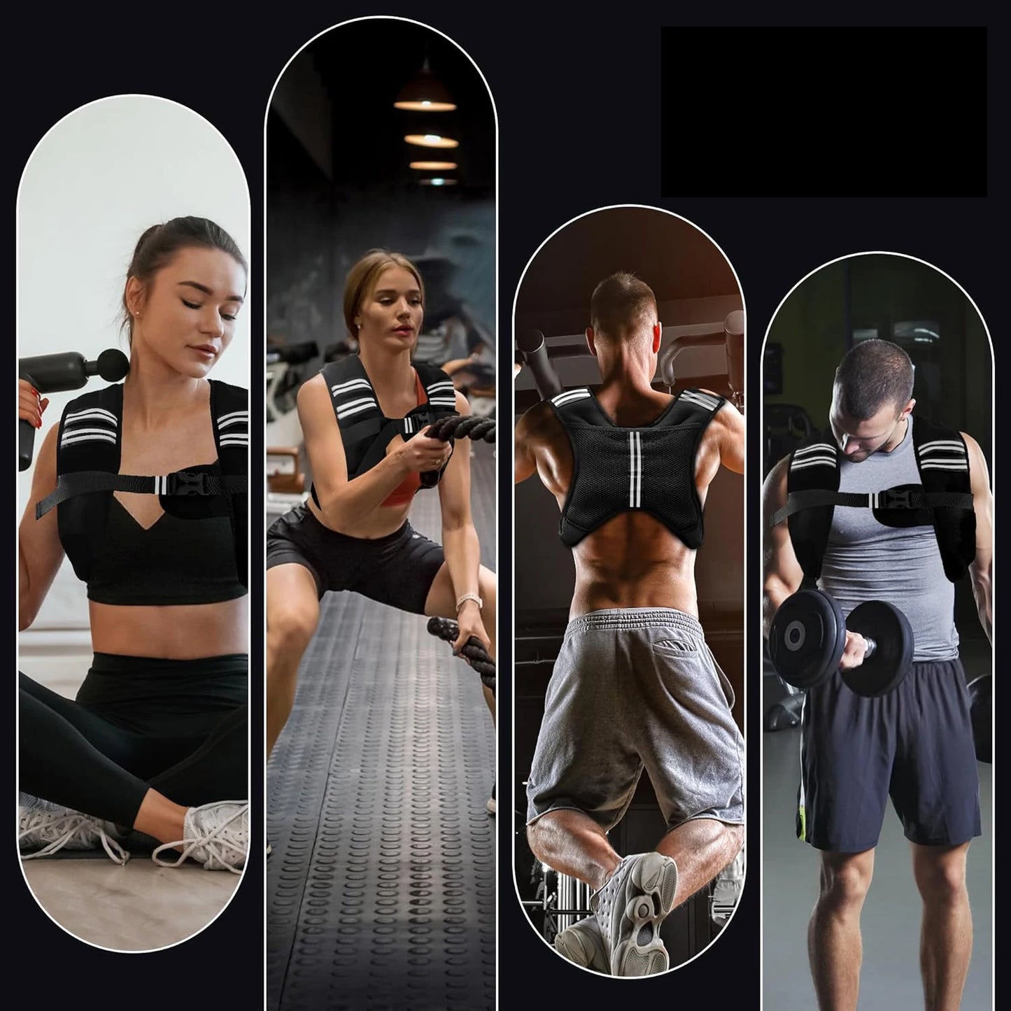 Weight Vest 12lb With Reflective Stripe For Training And Running