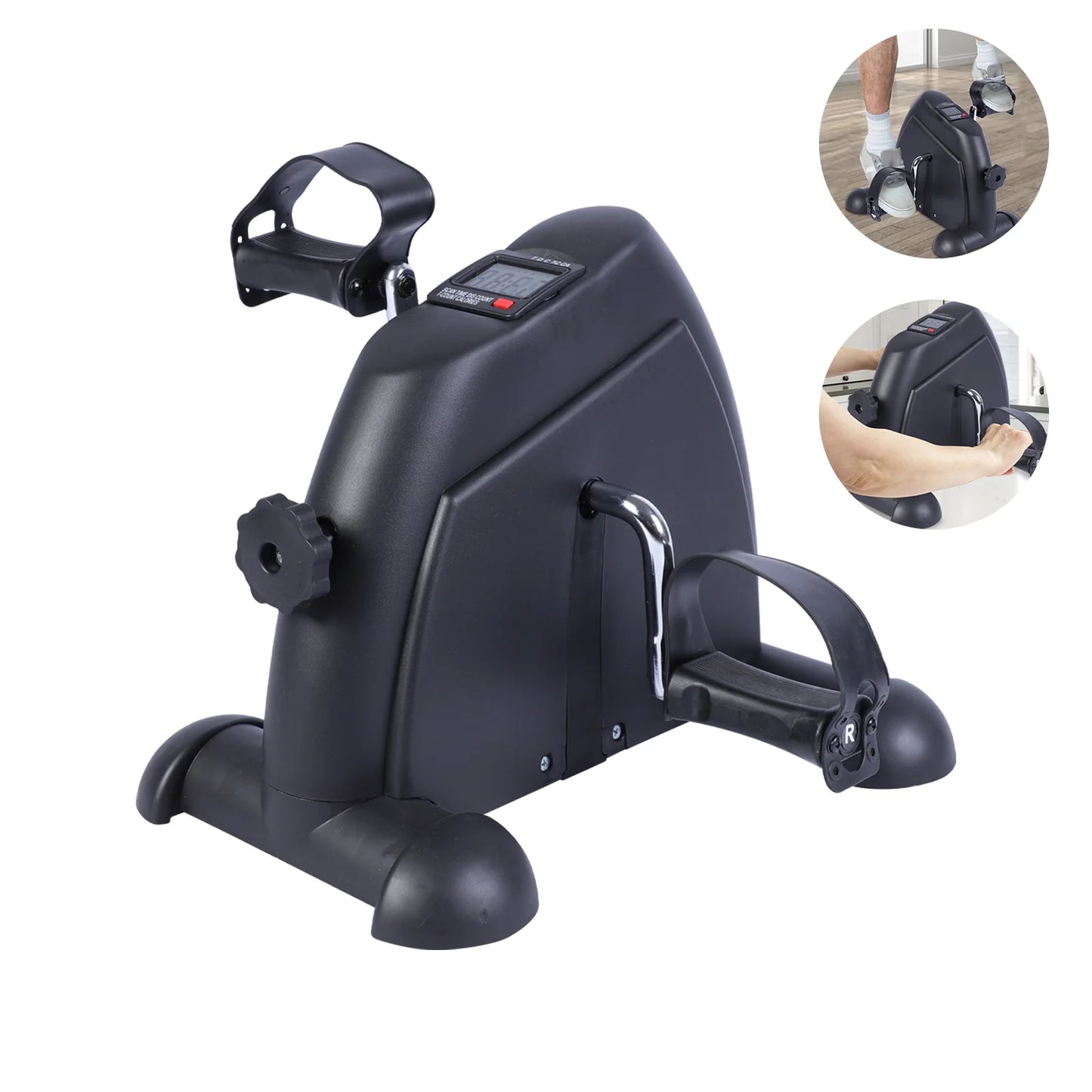 Motorized Mini Pedal Exerciser With Digital LCD Screen Display
