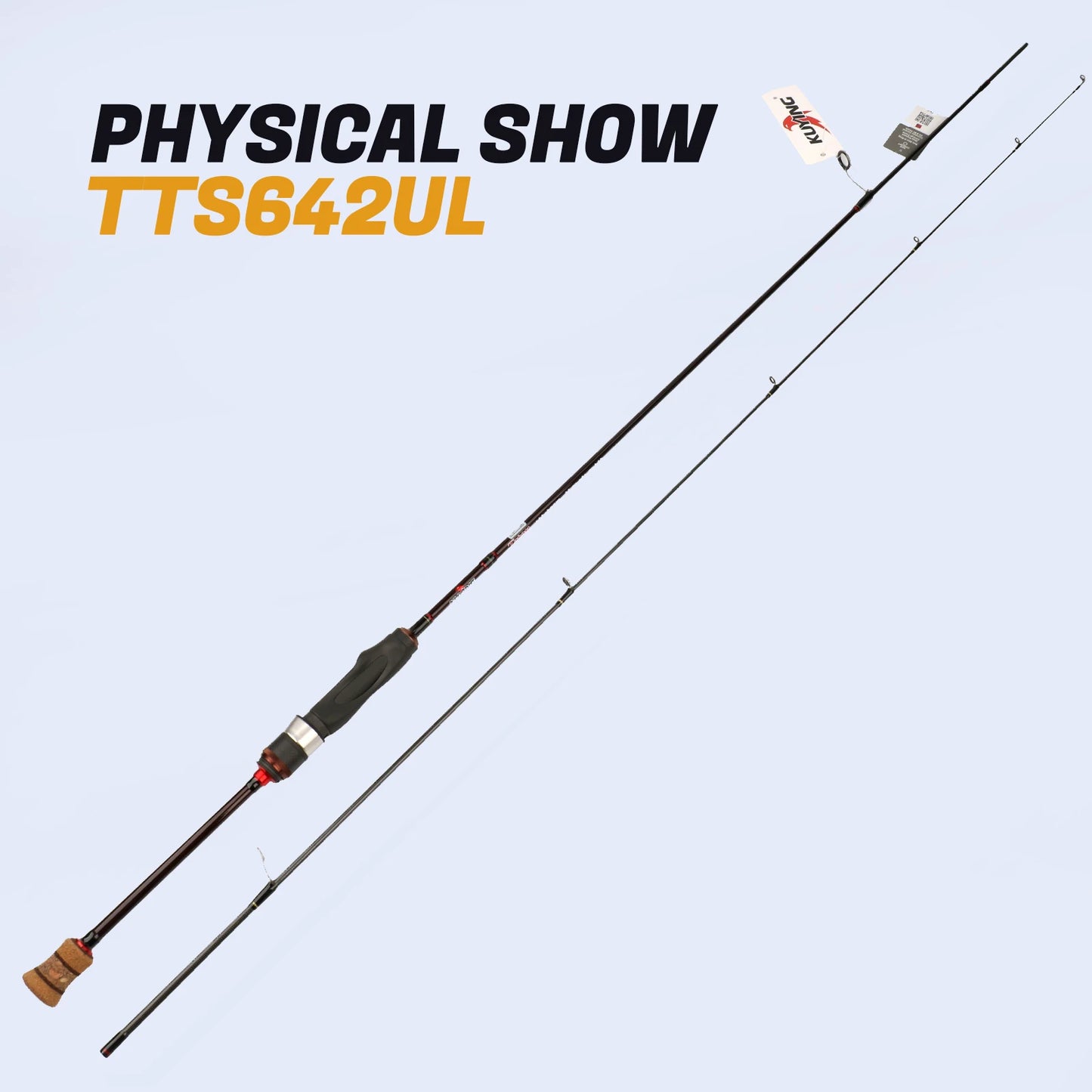 Kuying Carbon Fishing Rod Lure Casting Spinning 6 to 10 Lb Two Piece