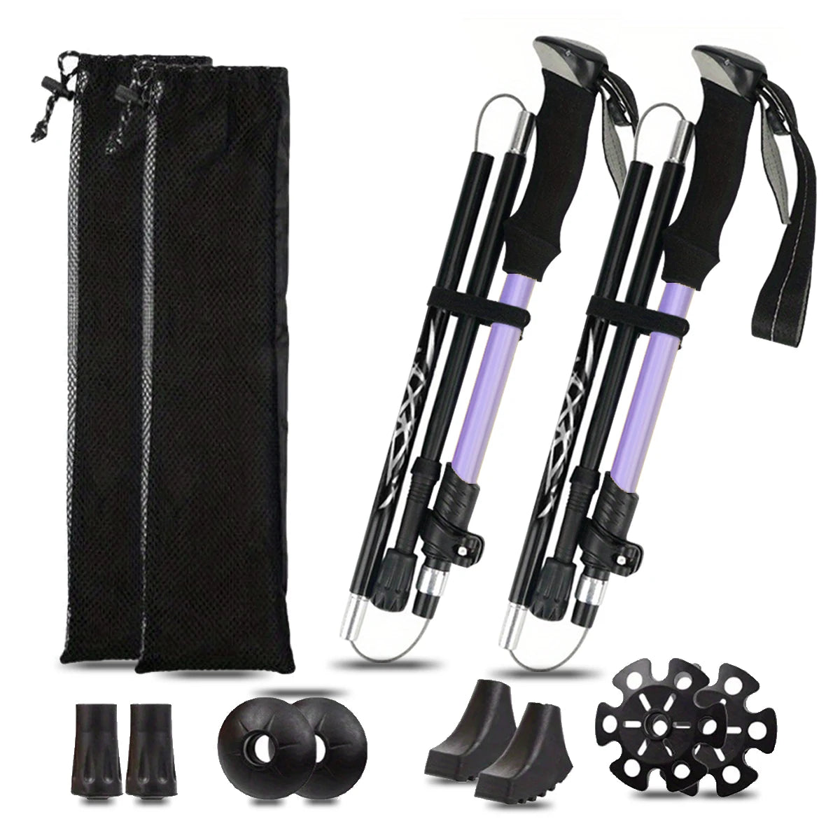 Ultralight Aluminum Folding Trekking Pole for Hiking and Walking