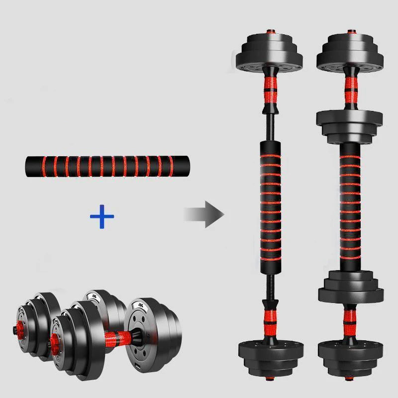 Adjustable Dumbbell Barbell Set 5-44 Lbs With Anti Slip Grip