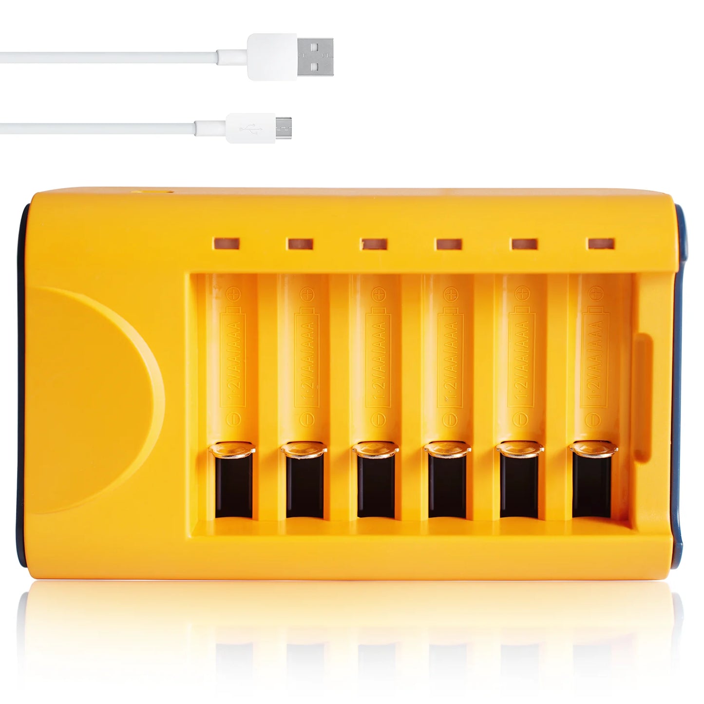 Skywolfeye 6 Bay USB Battery Charger For Ni MH NiCd 1.2V Rechargeable Batteries