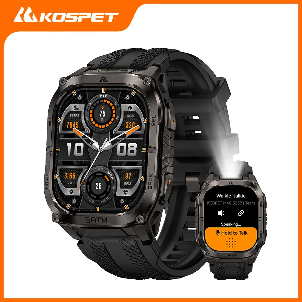 KOSPET Tank M4C Rugged Smartwatch With GPS 5ATM Waterproof