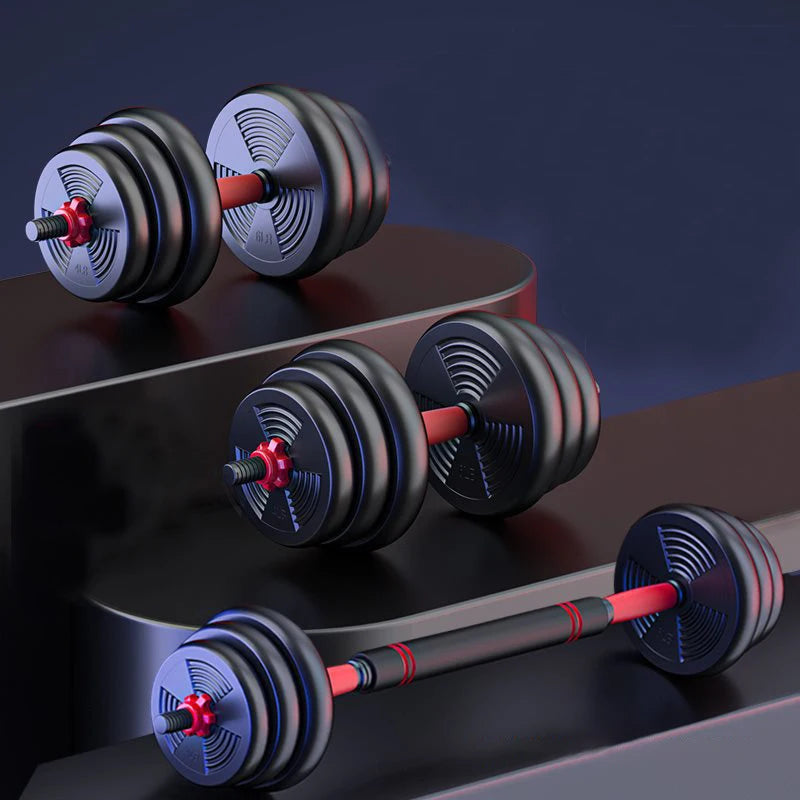 Adjustable Dumbbell Barbell Set 5-44 Lbs With Anti Slip Grip