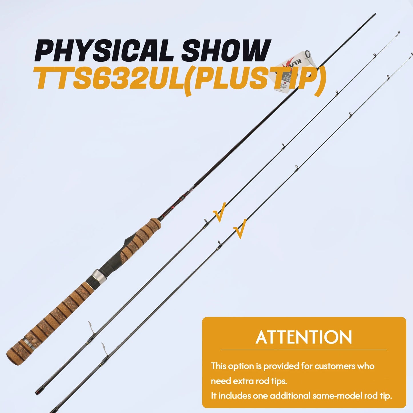 Kuying Carbon Fishing Rod Lure Casting Spinning 6 to 10 Lb Two Piece