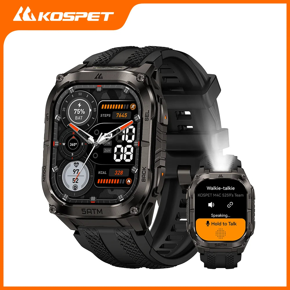 KOSPET Tank M4C Smartwatch GPS Health Tracking MIL STD 810H