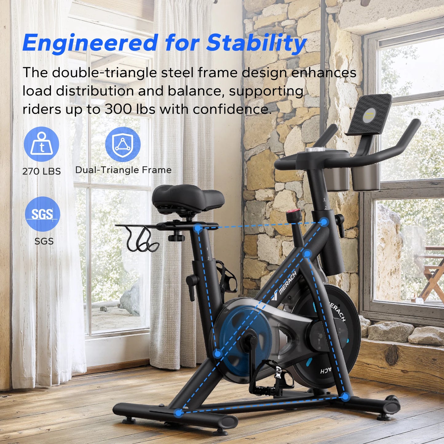 MERACH S26B2 Magnetic Indoor Bike With Low Noise App Courses