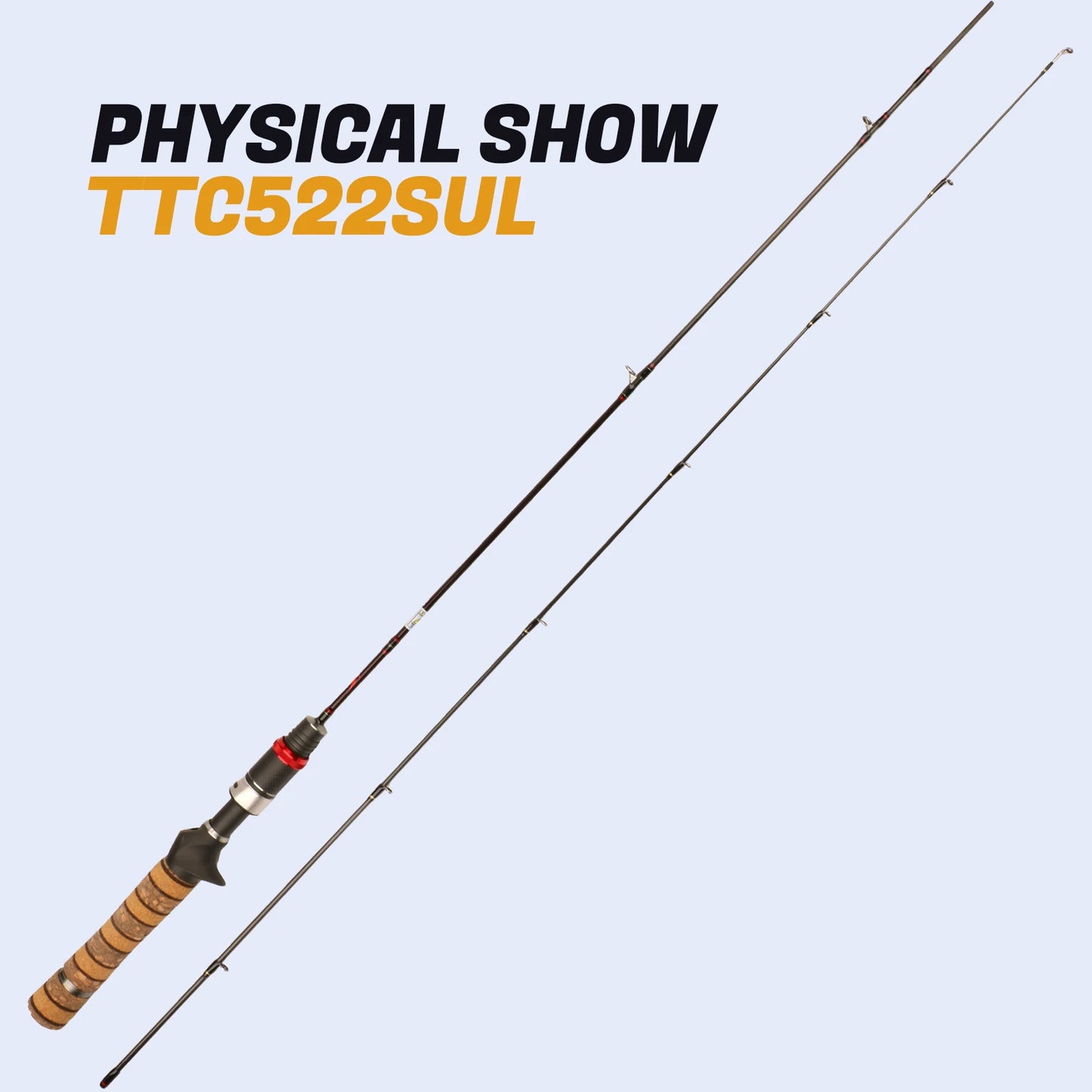 Kuying Carbon Fishing Rod Lure Casting Spinning 6 to 10 Lb Two Piece