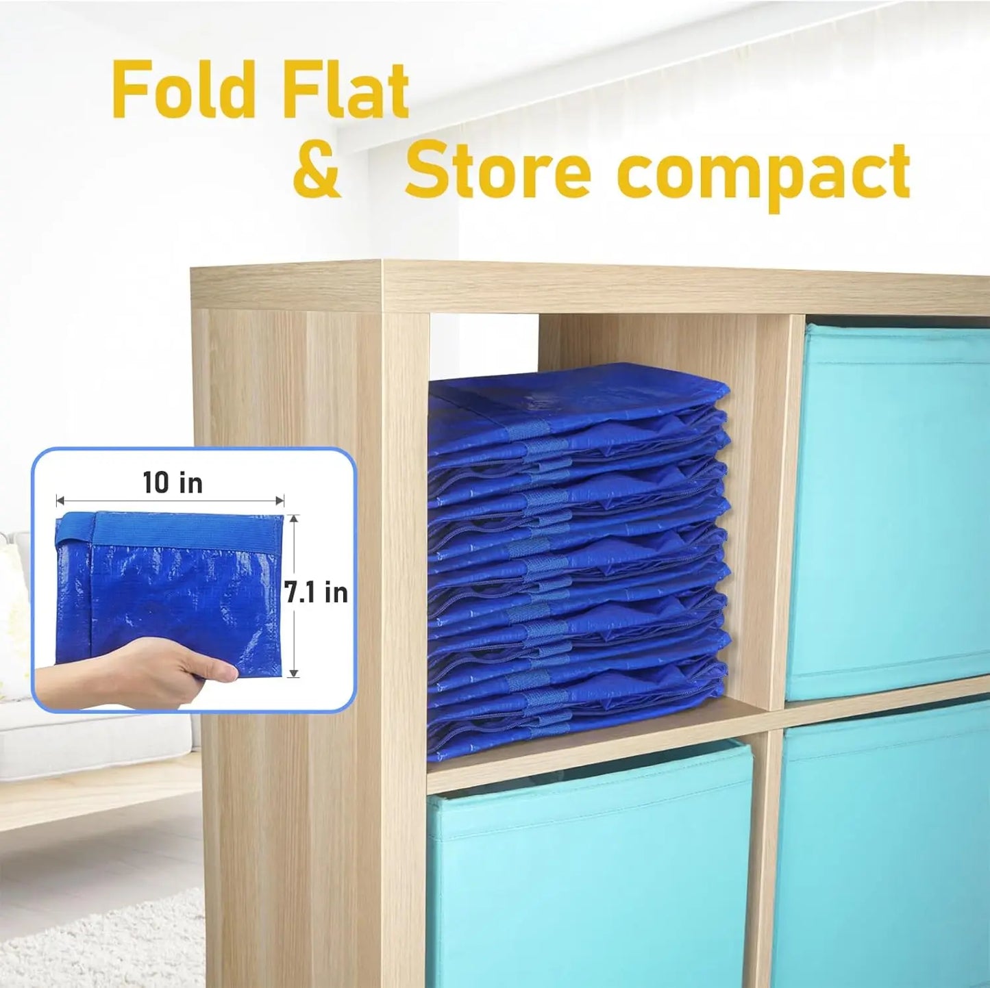 Moving Bags Set Heavy Duty Storage With Zippers Carrying Handles