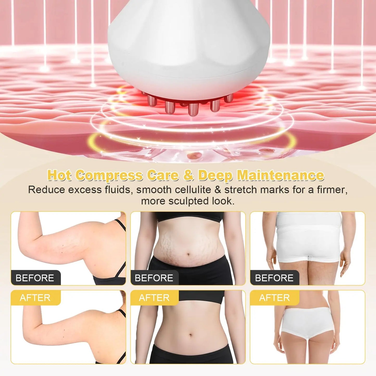 Jitesy Heated Vibration Massager For Lymphatic Body Sculpting