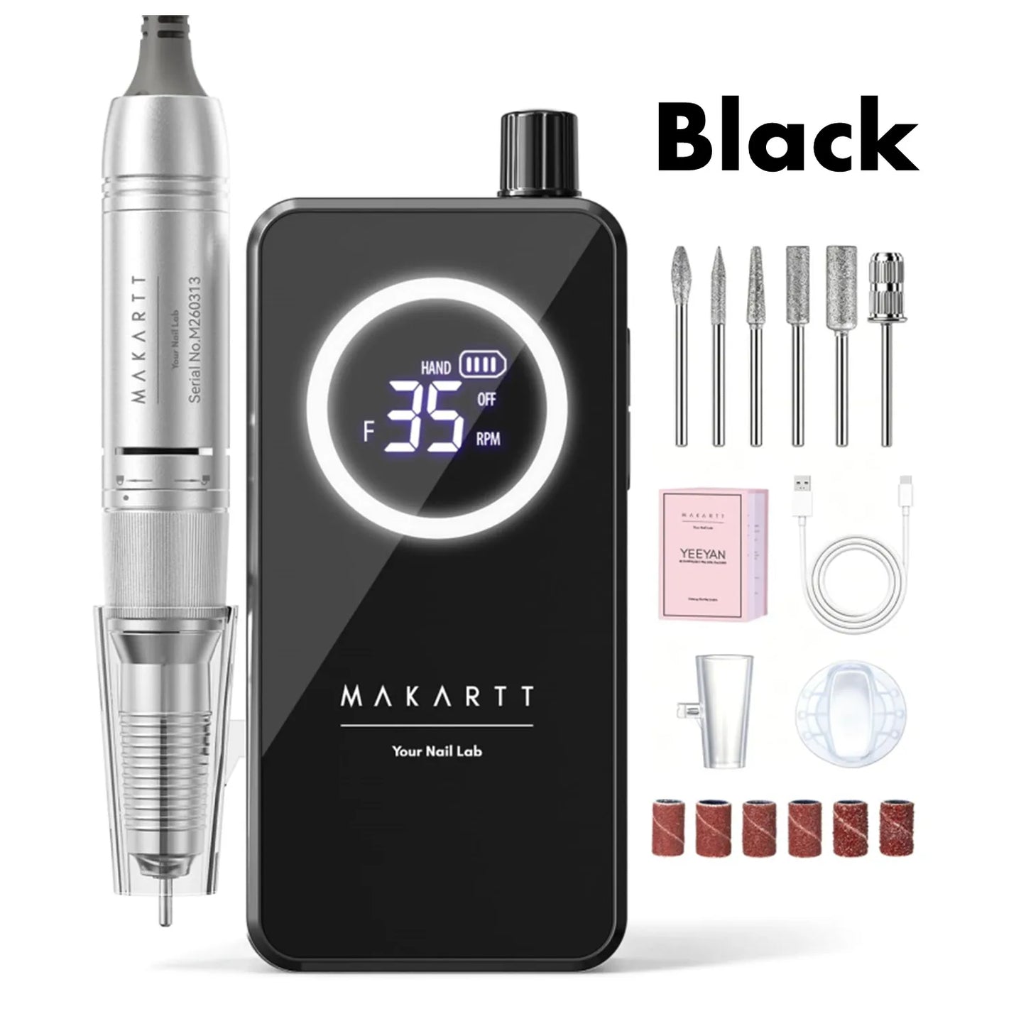 Makartt Cordless Nail Drill With LCD Display For Gel Removal