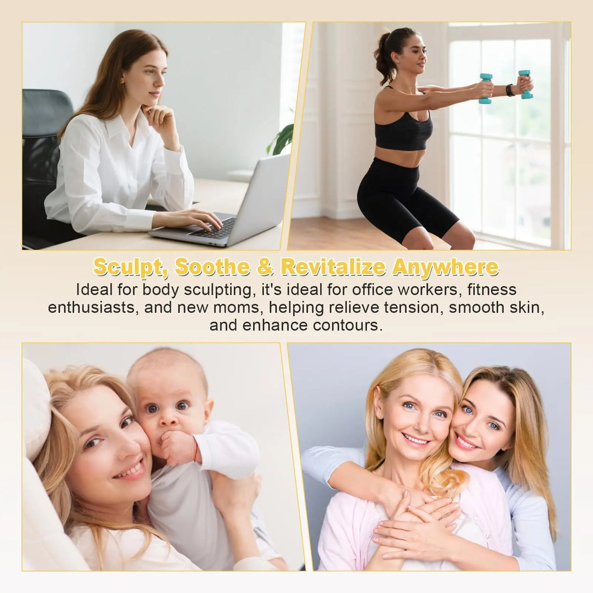 Jitesy Heated Vibration Massager For Lymphatic Body Sculpting