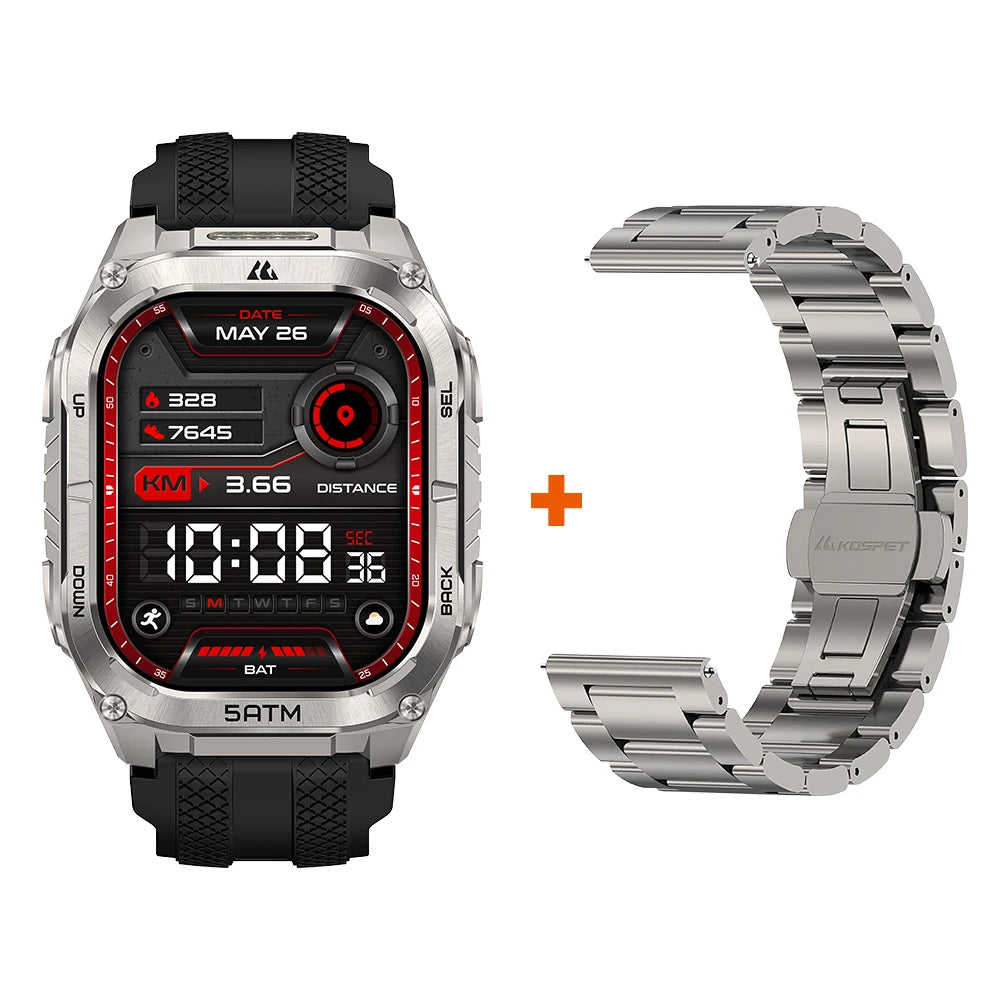 KOSPET Tank M4C Smartwatch GPS Health Tracking MIL STD 810H