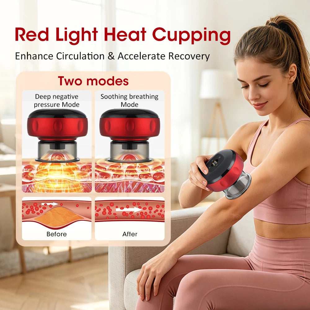 Hailicare Electric Cupping Massager With Vacuum Suction Cups