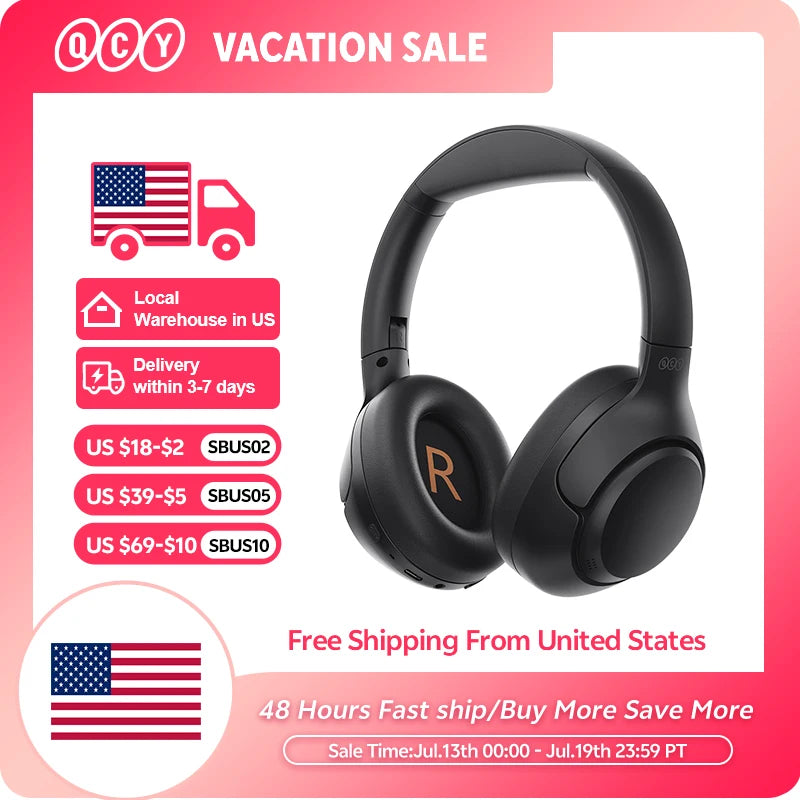 QC H3 ANC Wireless Headphones Bluetooth 5.4 HiRes Headset