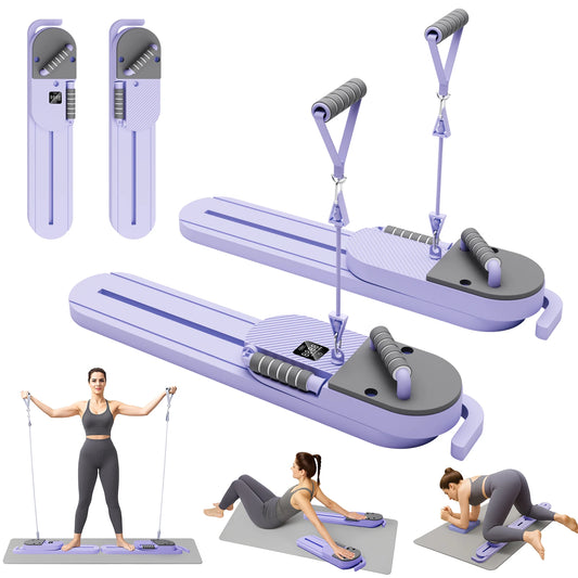 Pilates Reformer Board AB Portable Split Resistance Gym Kit