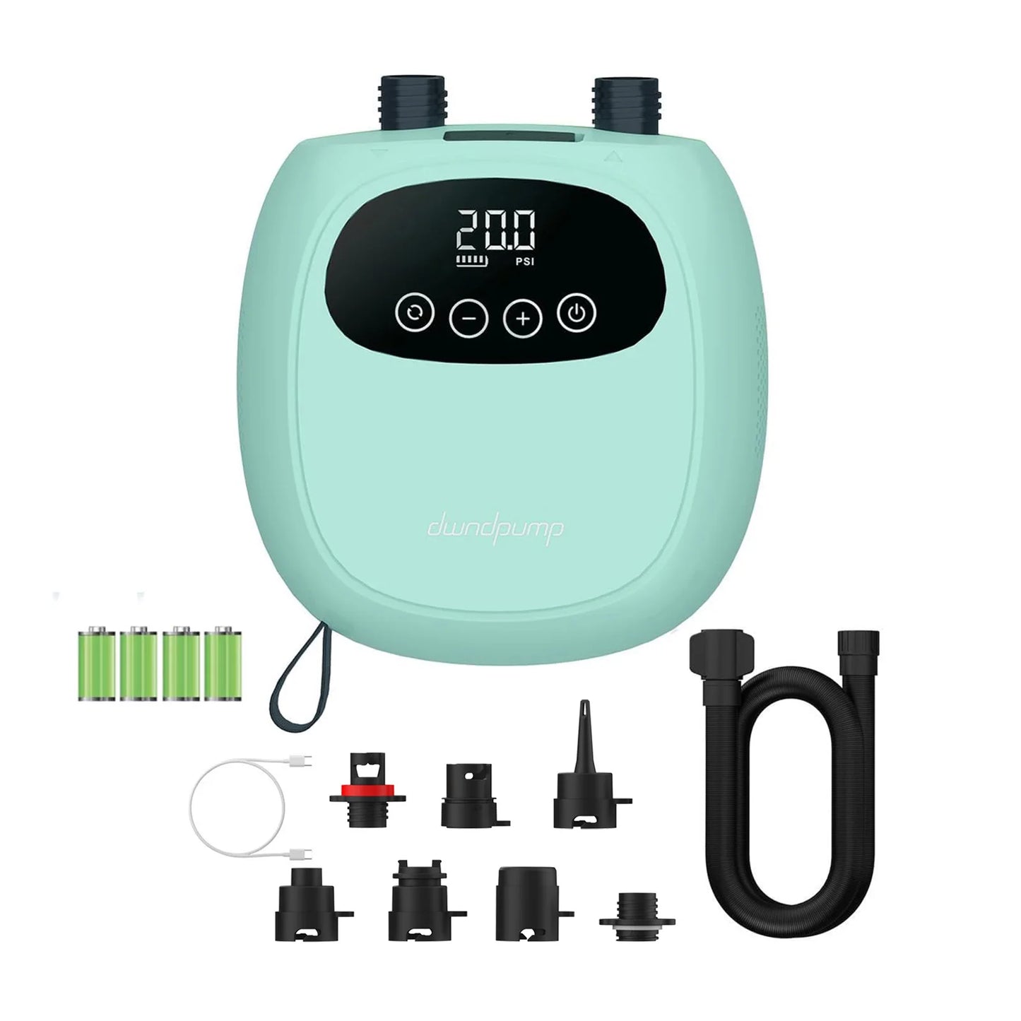 Dwndpump Electric SUP Pump With Battery 20PSI Inflator