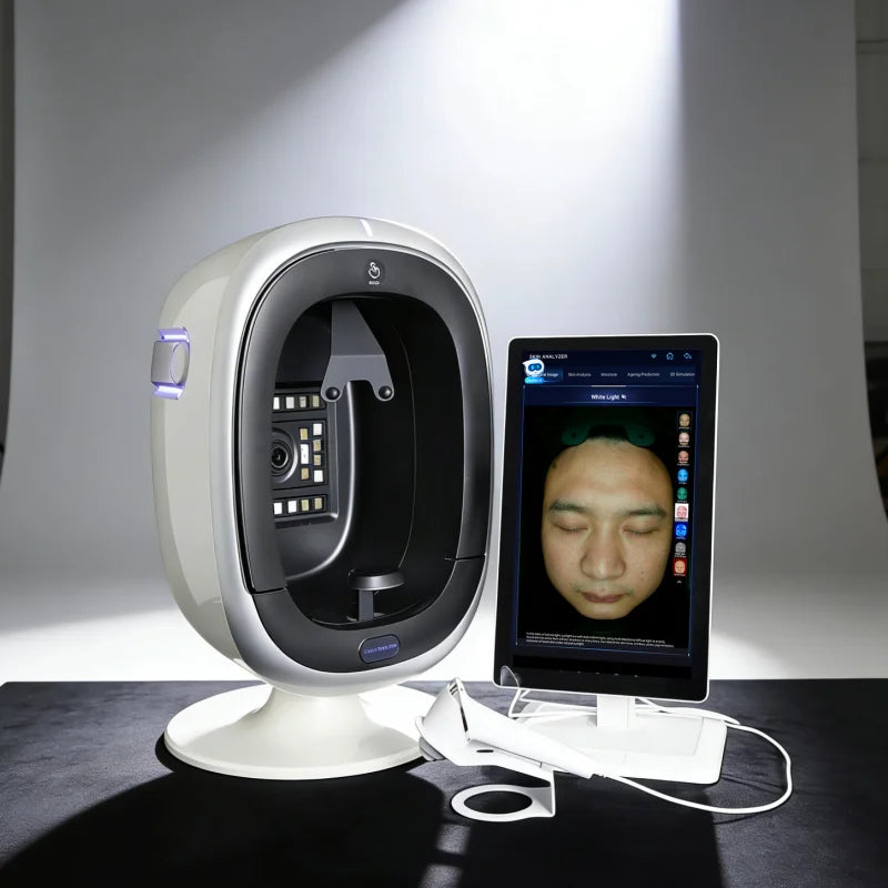 New Tech Portable AI Face Skin Analyzer Machine with Moisture Pen 15.6-inch Large Screen 16 Languages