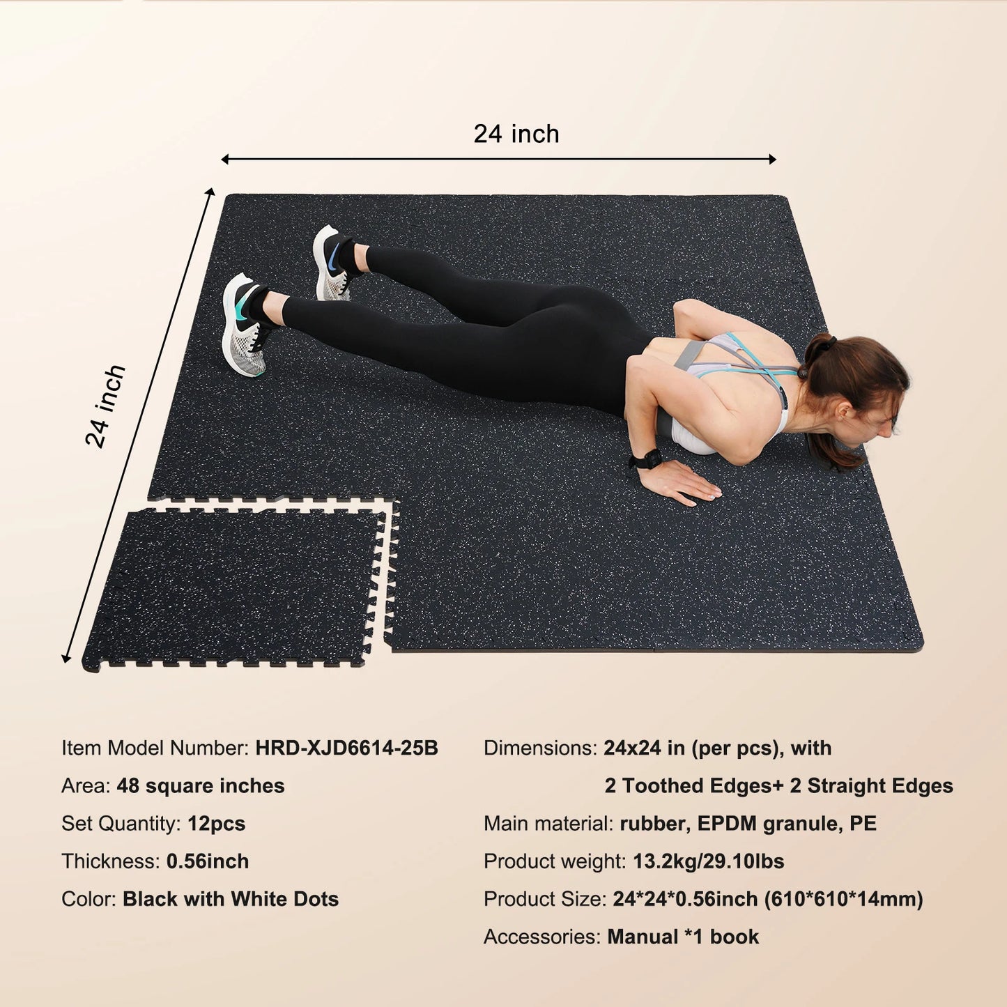 Succebuy Interlocking Rubber Foam Exercise Mats For Home Gyms