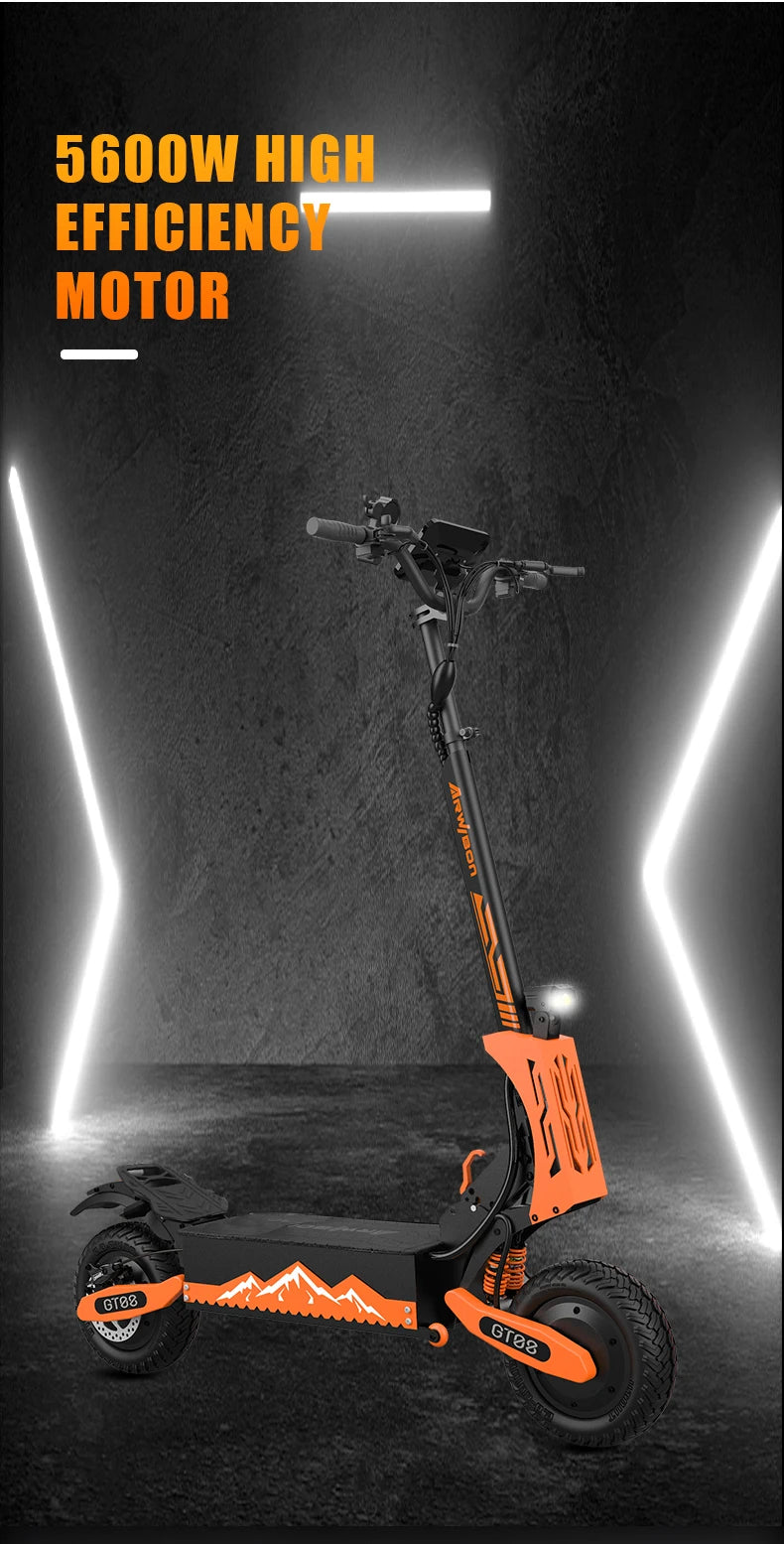 Arwibon 5600W Dual Motor Electric Scooter With Foldable Frame