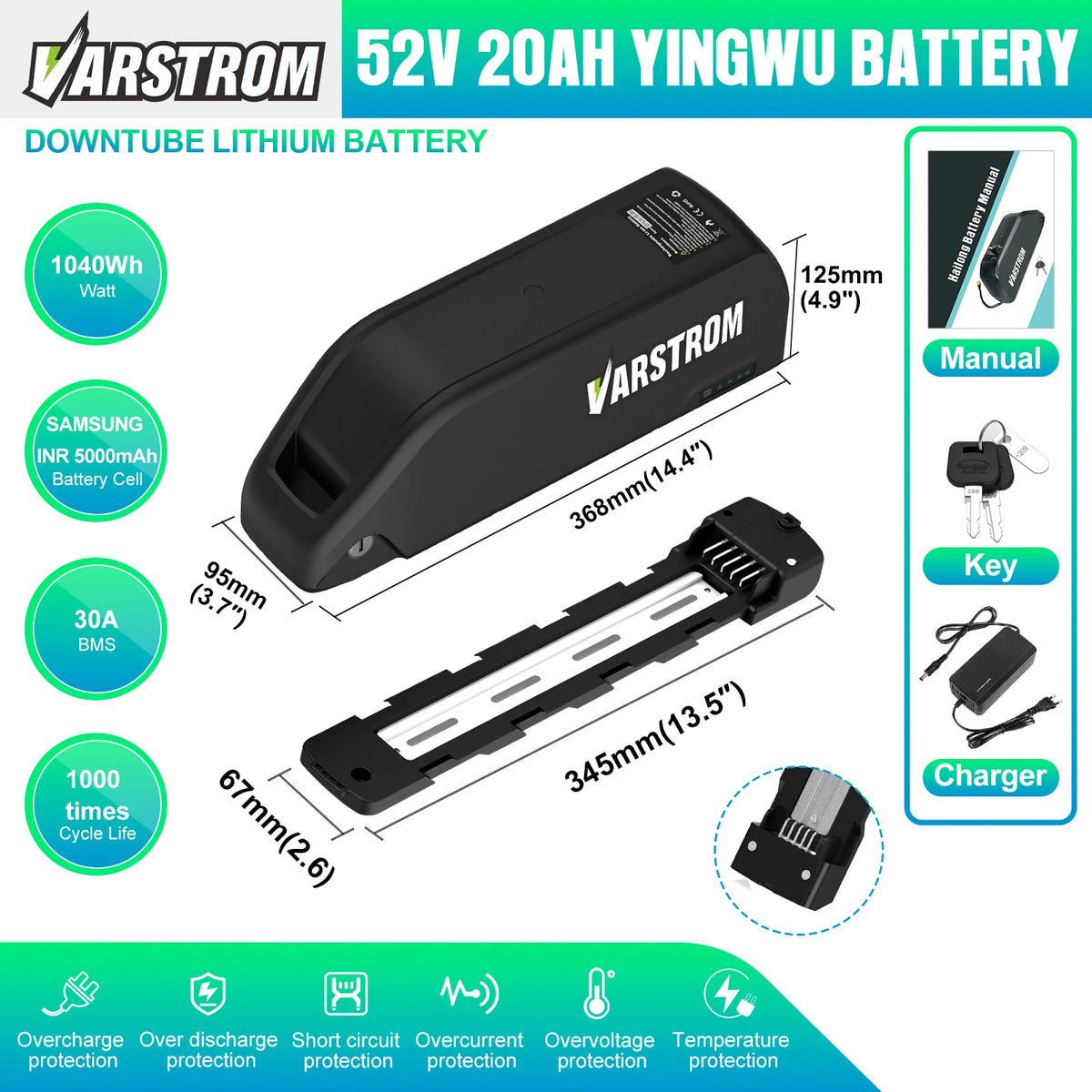 Hailong Professional Ebike Battery Downtube Power Pack