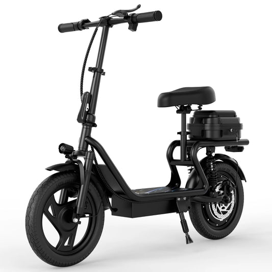 AOVOPRO Folding 14-Inch Electric Scooter With Dual Suspension 22 MPH
