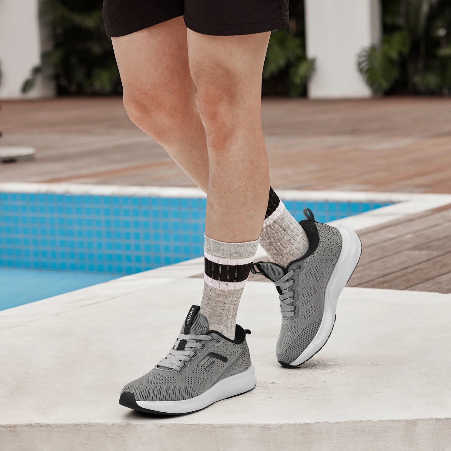 FitVille Men's Breathable Lightweight Running Shoes for Wide Feet