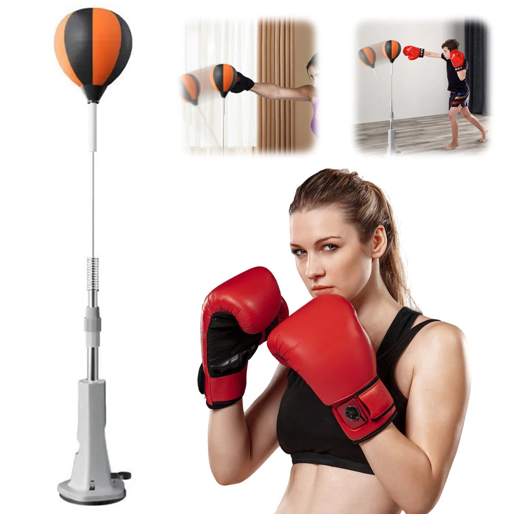 Jocestyle Adjustable Boxing Bag With Stand And Reflex Ball Kit