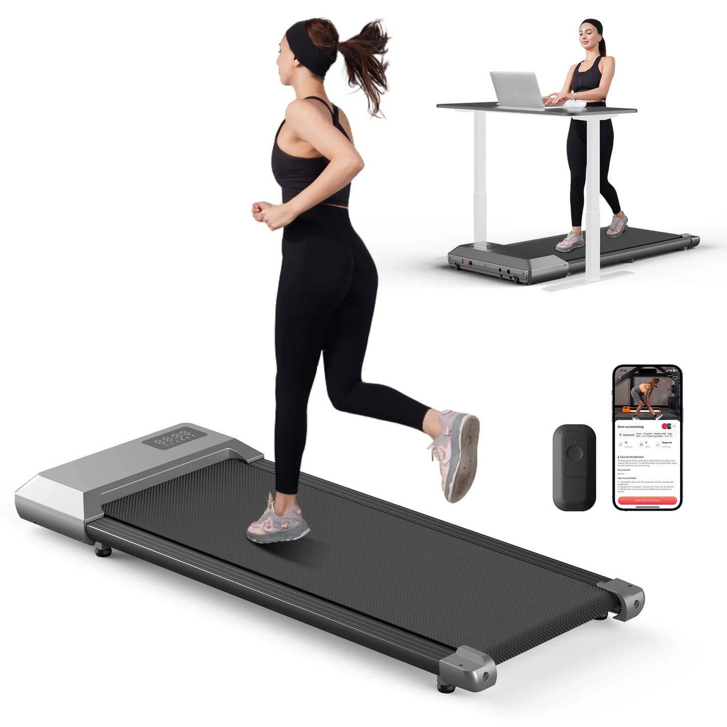 Superun Home Treadmill With Digital Display And Wireless Heart Monitor