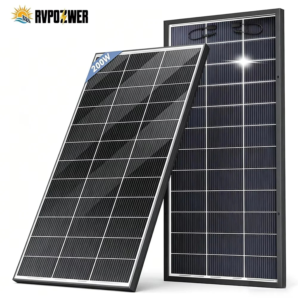 RVPOZWER Bifacial Solar Panel 16BB High Efficiency Photovoltaic Module