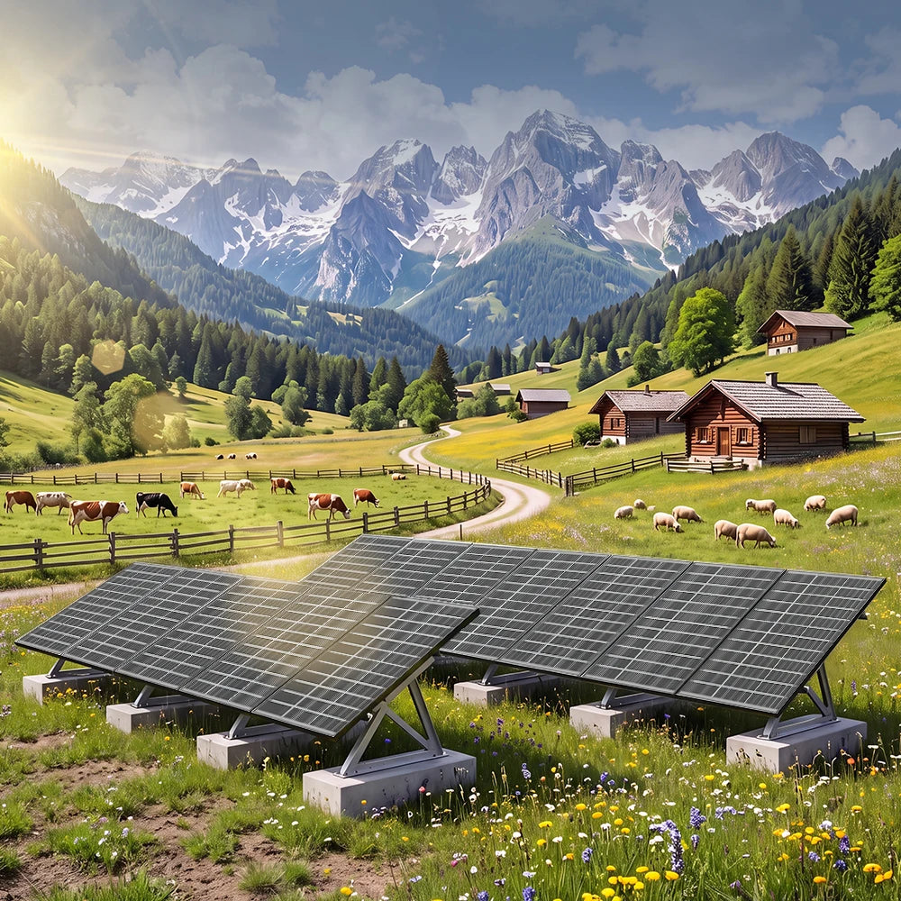 RVPOZWER Bifacial Solar Panel 16BB High Efficiency Photovoltaic Module