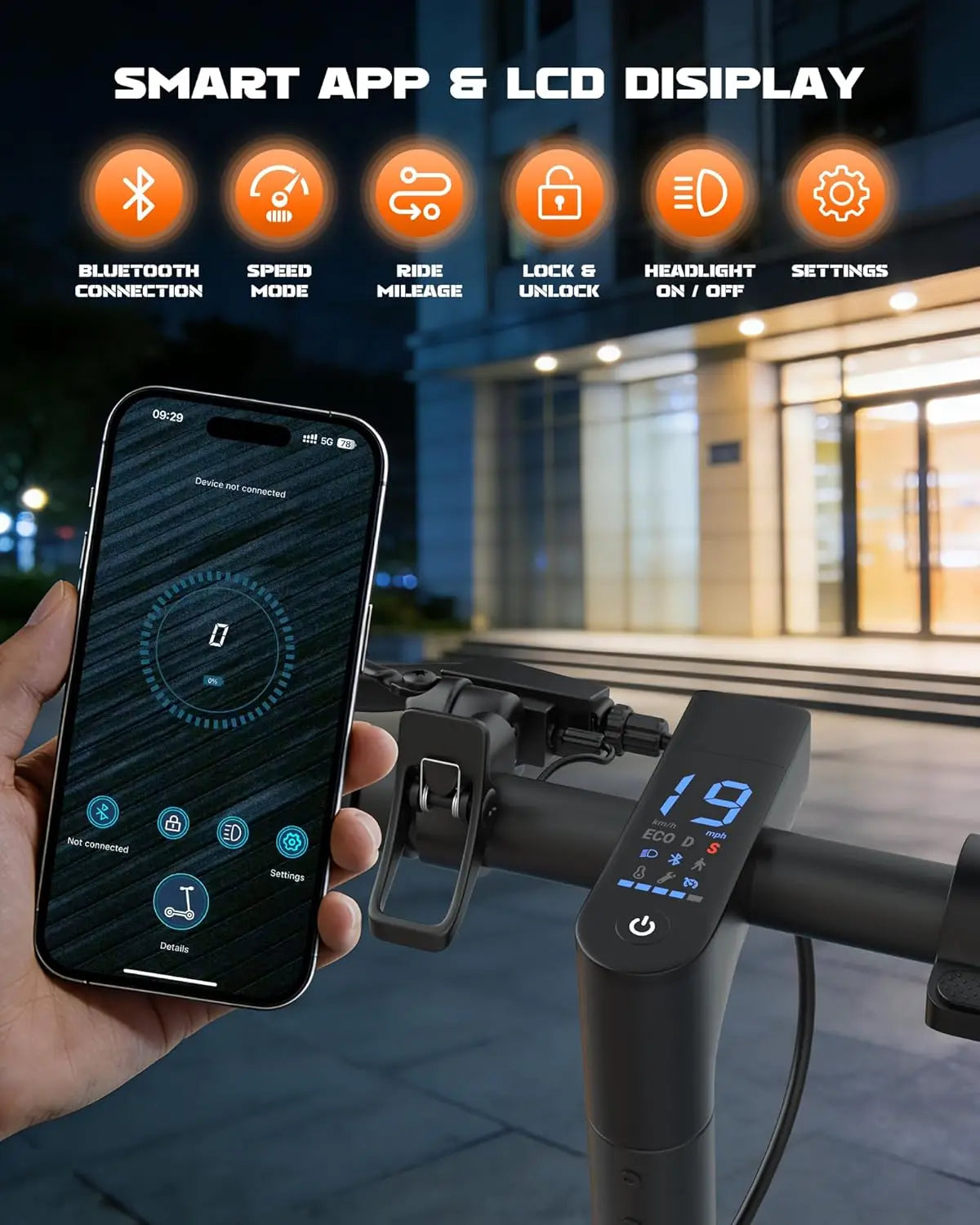 Maxshot Adult Electric Scooter 350W Motor Foldable E-Scooter For Commuting