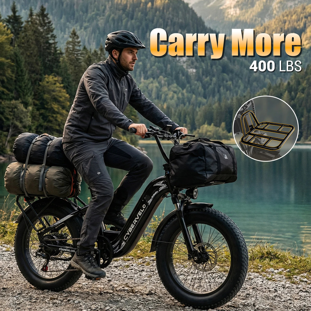 Cybervelo 1000W Peak Motor Step Thru Electric Bike With Removable Battery