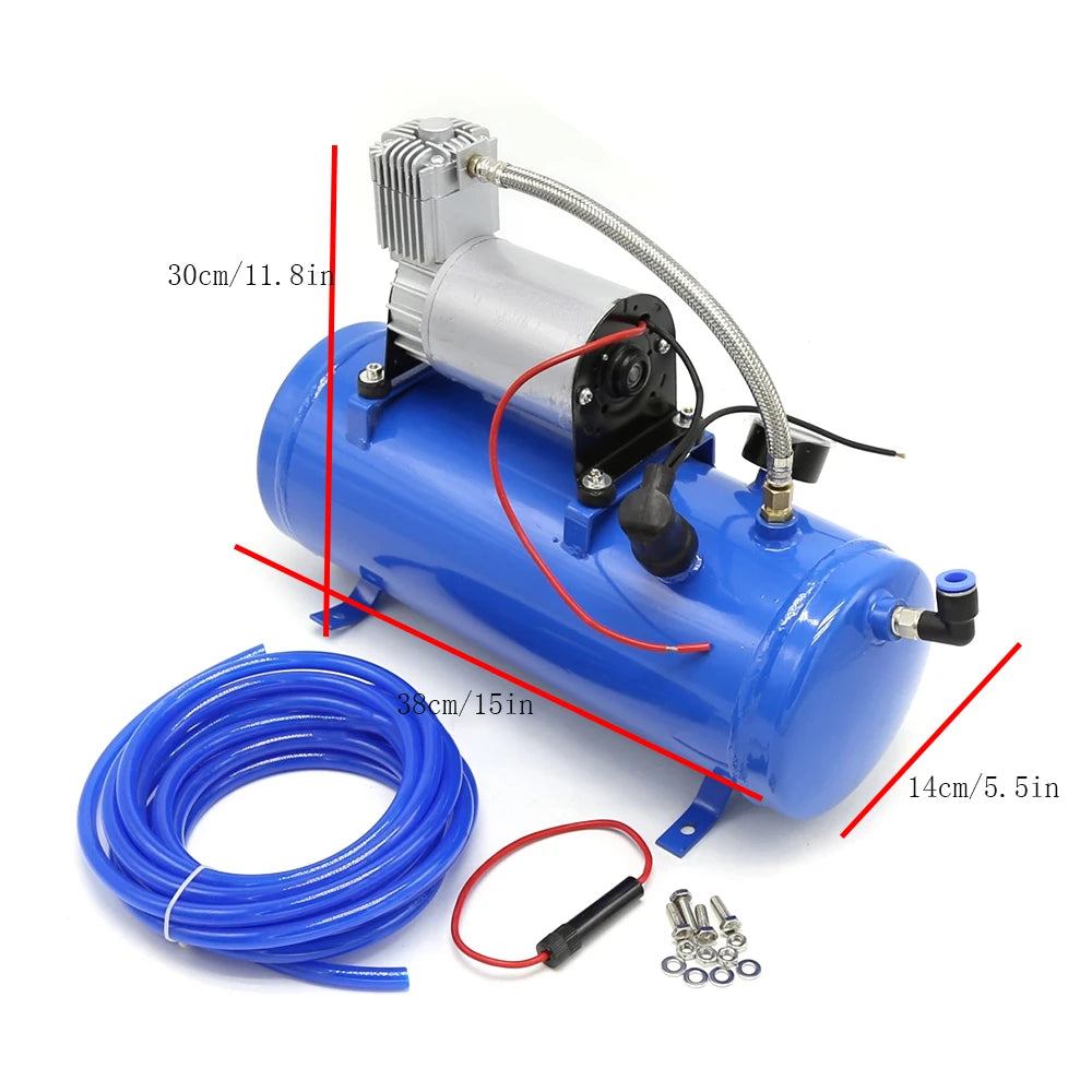 Professional 150 Psi Dc Onboard Air Horn Compressor System Kit