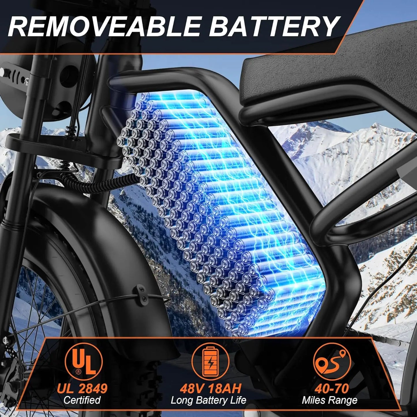 Aovopro 1500W Electric Bicycle Featuring Durable Steel Construction