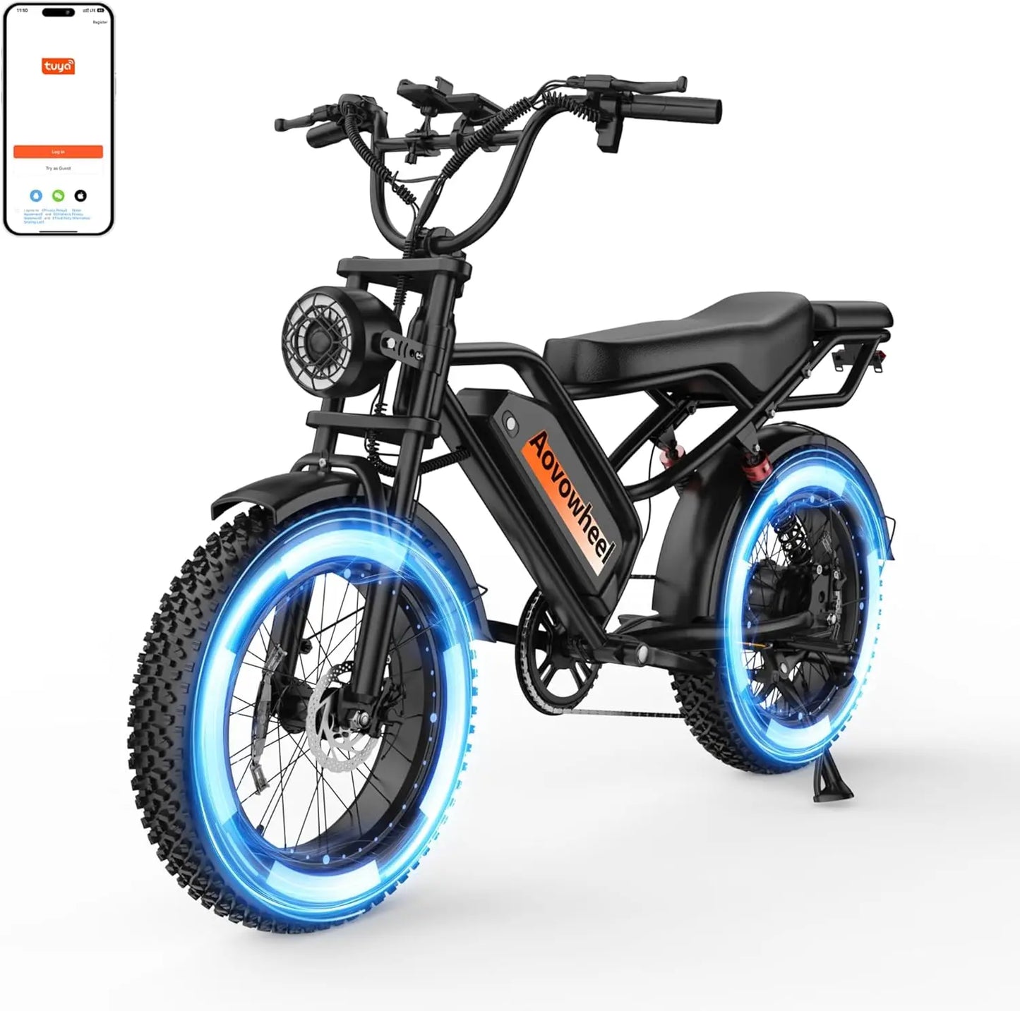 Aovopro 1500W Electric Bicycle Featuring Durable Steel Construction