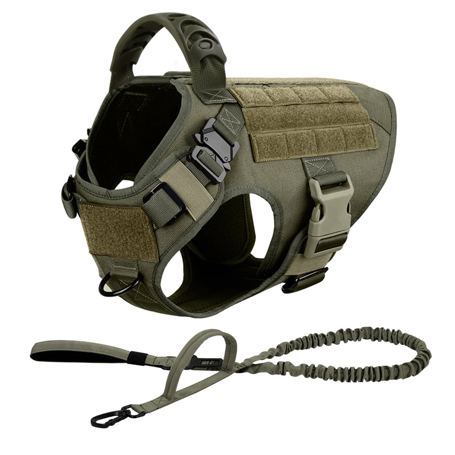 Nylon Dog Harness And Leash Set With Padded Quick-Release Buckle
