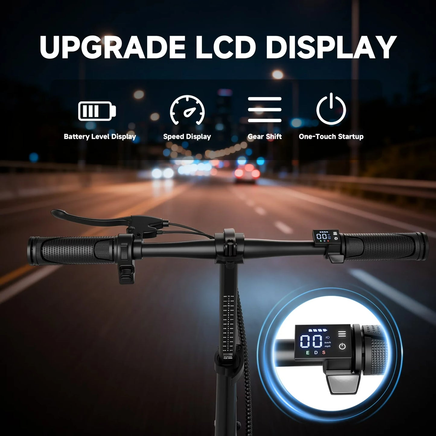 AOVOPRO Folding 14-Inch Electric Scooter With Dual Suspension 22 MPH