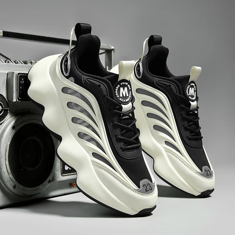 Lexsan Men's Breathable Casual Sneakers Lace Up Running Shoes