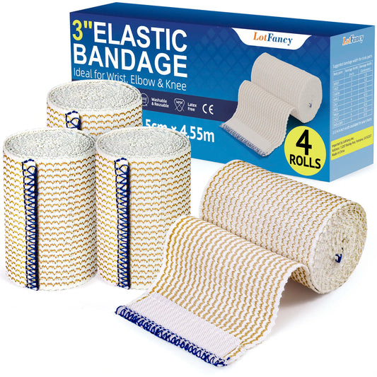 Elastic Bandage Wrap Cotton Compression With Self Closure For Sports