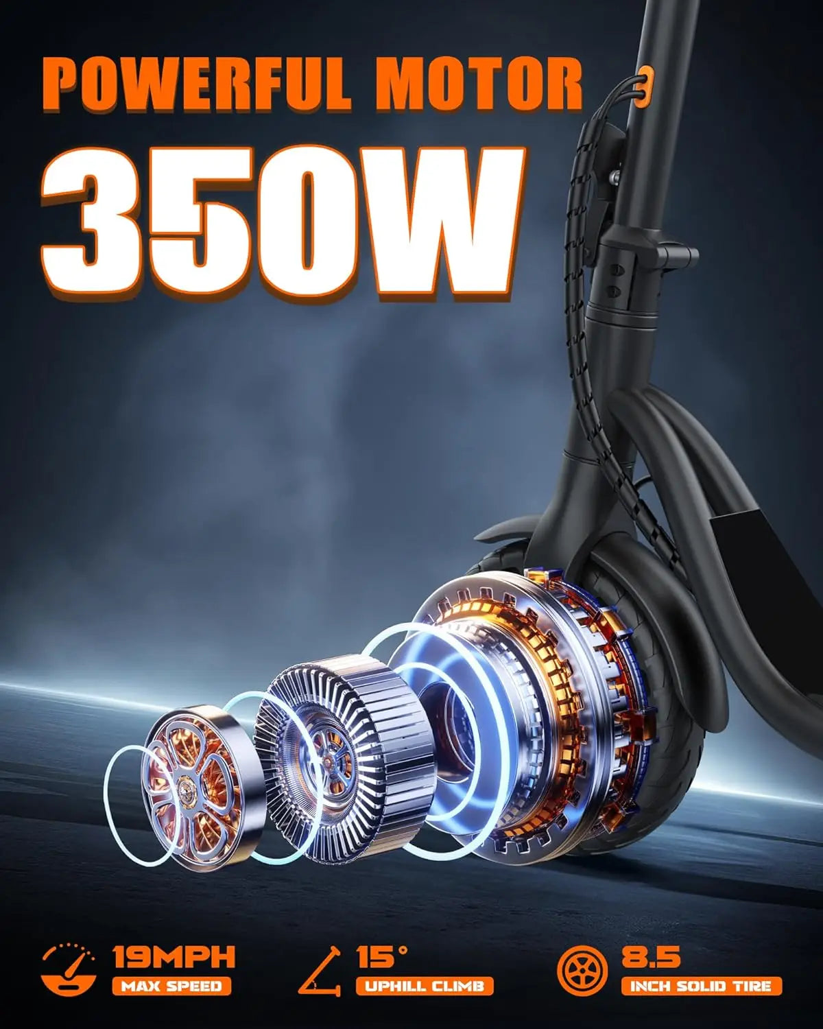Maxshot Adult Electric Scooter 350W Motor Foldable E-Scooter For Commuting