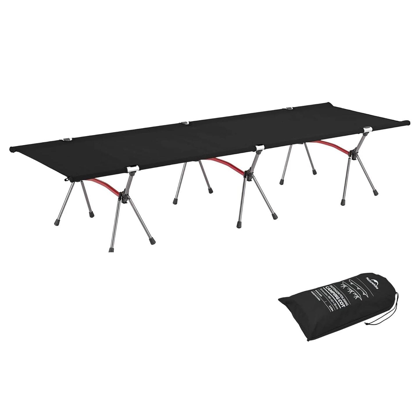 Naturehike Height Adjustable Folding Camping Cot Ultralight Backpacking Bed
