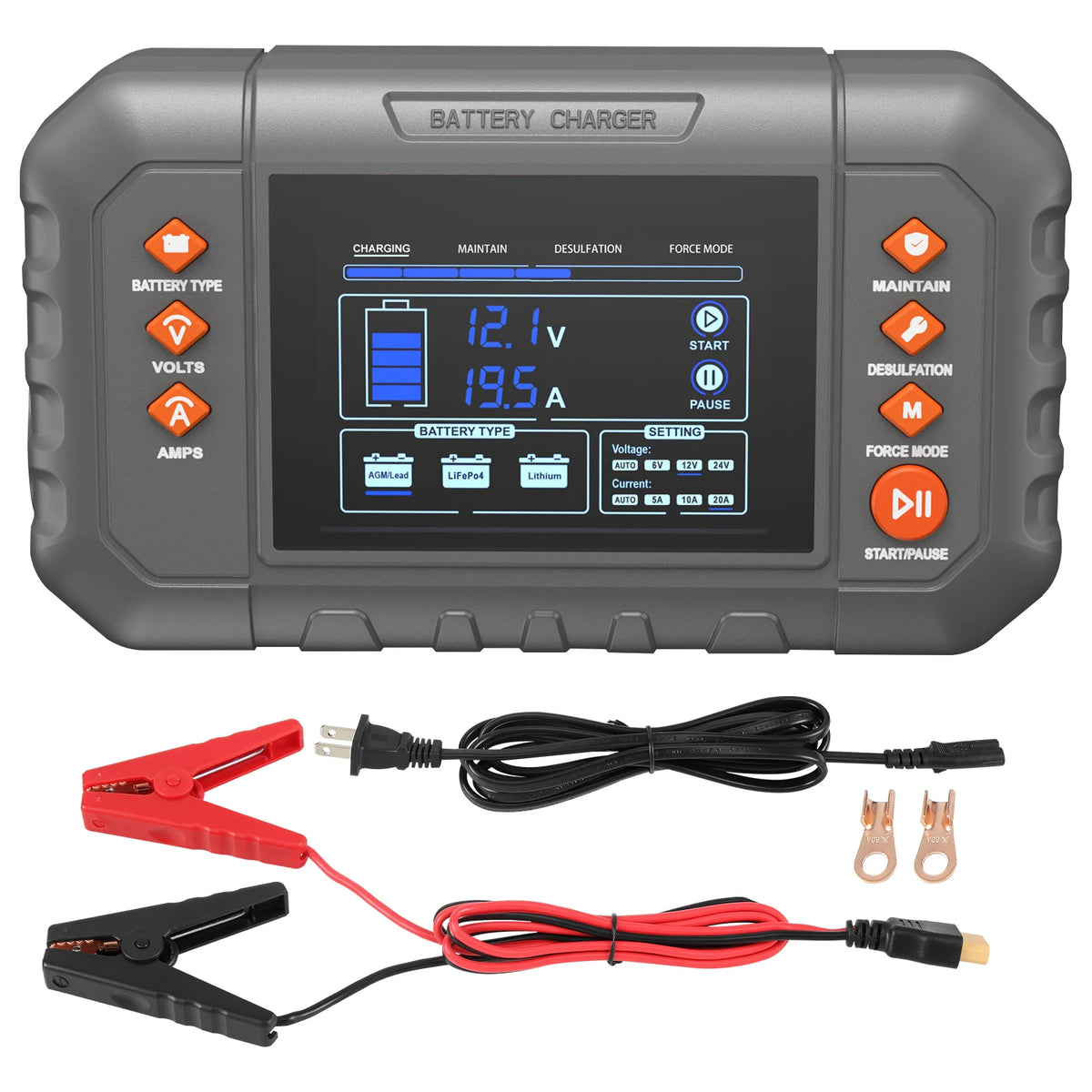 Succebuy Smart Battery Charger For Lead Acid And Lithium Batteries
