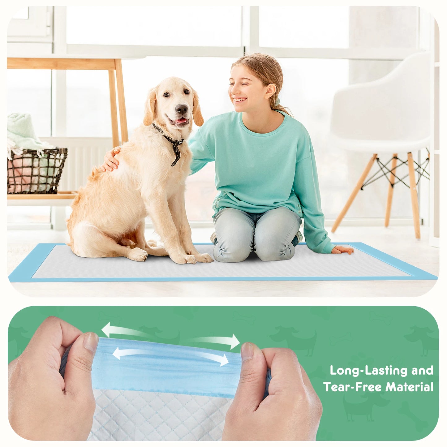 Disposable Underpads 150 Count Quick Dry Leakproof Pet Training Pads