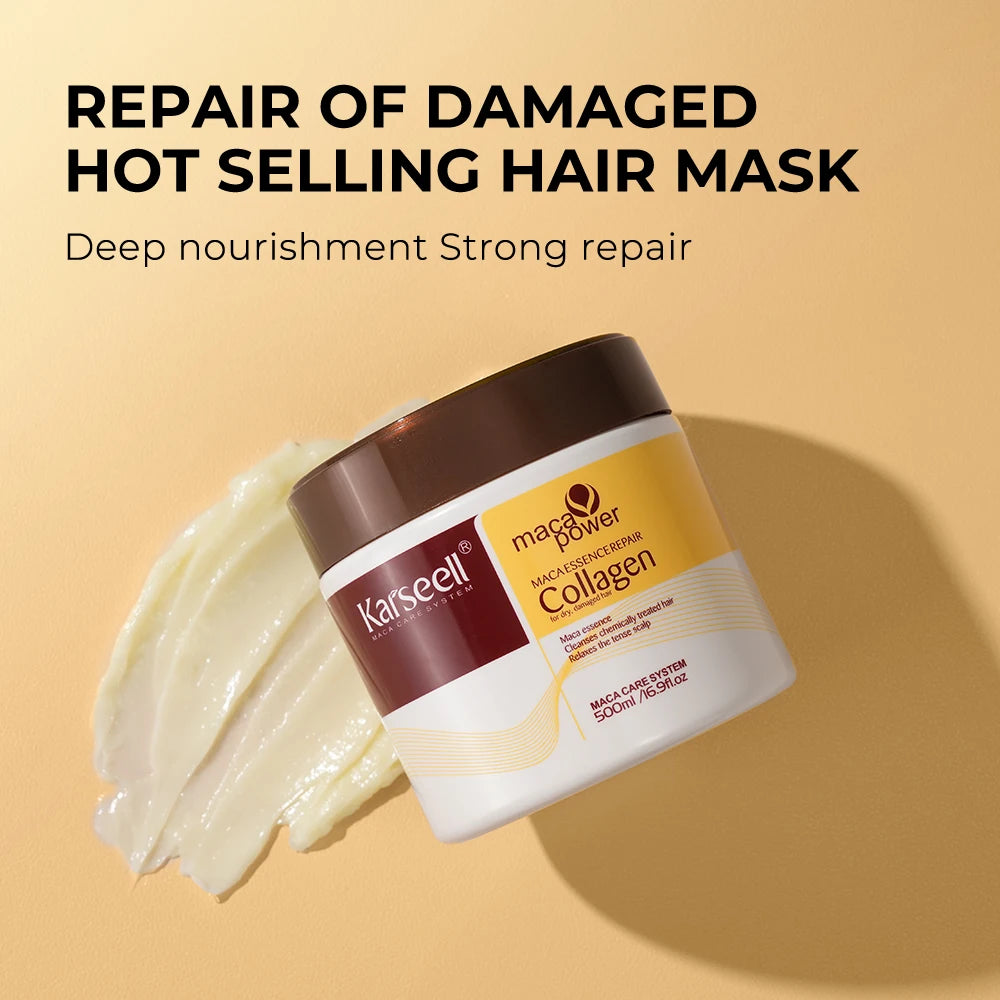 Karseell Collagen Hair Mask With Argan Oil Serum Repair Set