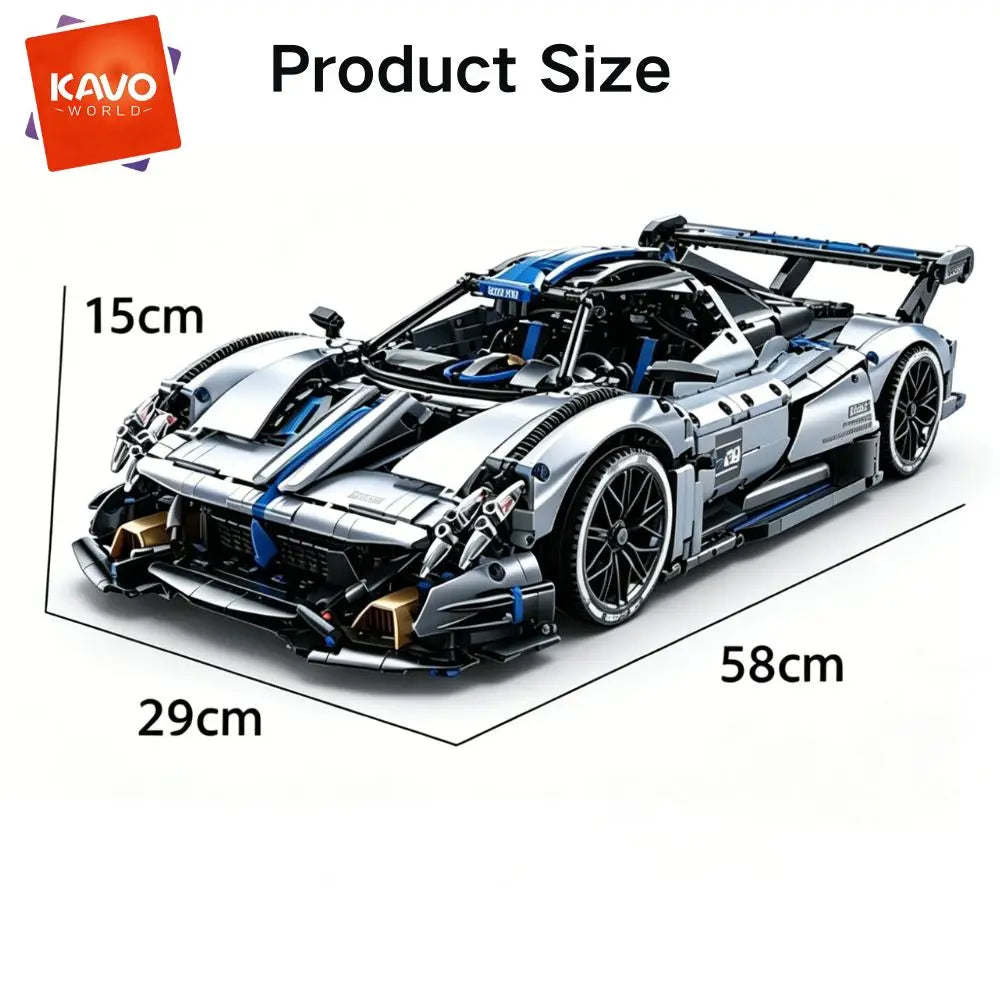KAVOWORLD 3526 Super Sports Car Building Blocks Set STEM